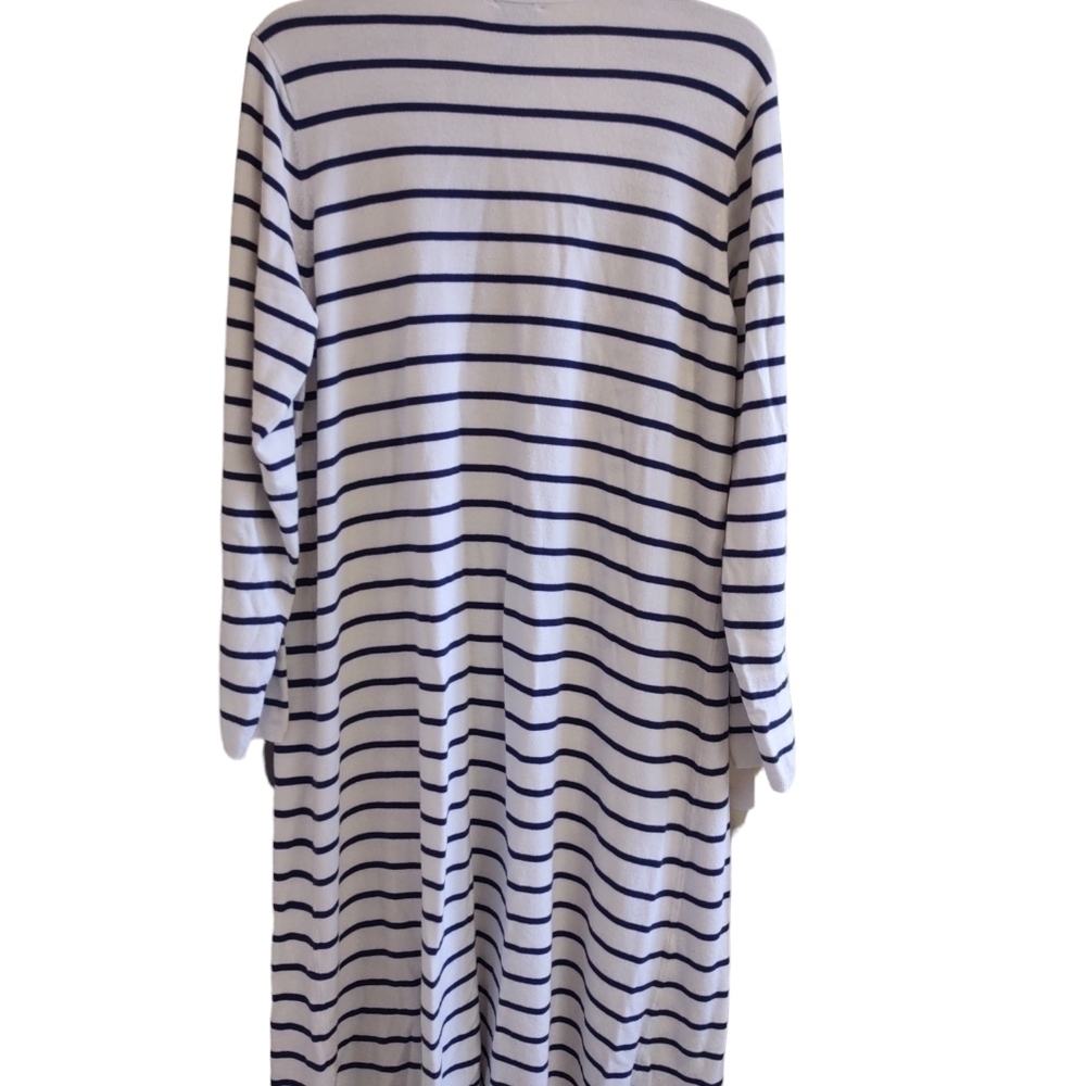 Monroe and Main Striped Cardigan Blue White Large - Picture 5 of 6